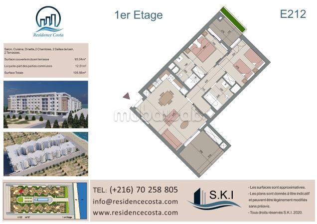 S2 of 90.75 m² – The exception by the sea