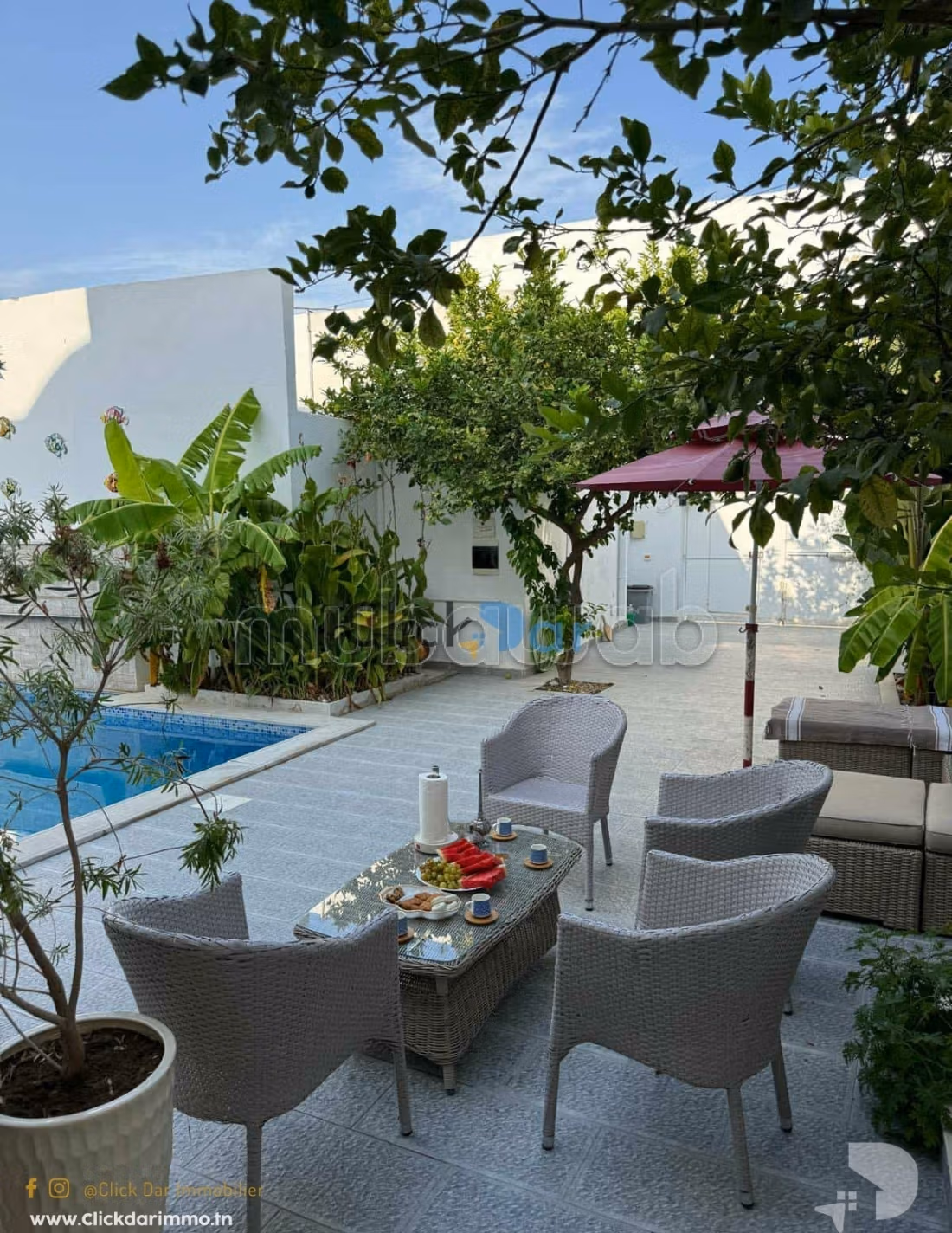 Villa piscine S3 location estival Hammamet