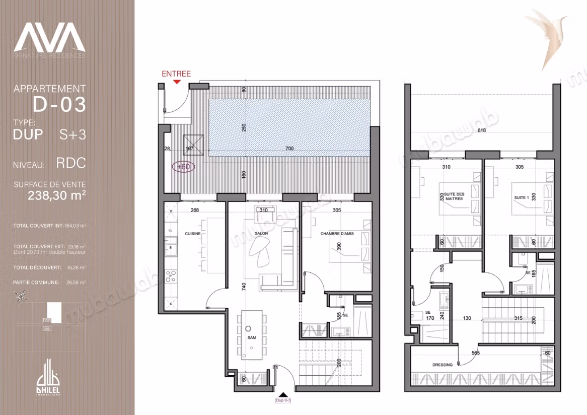 DUPLEX de Prestige aux jardins de Carthage D03