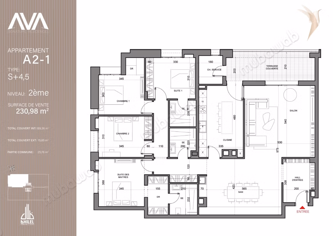 Prestigioso S4,5 ai Giardini di Cartagine. Residenza AVA A2 1