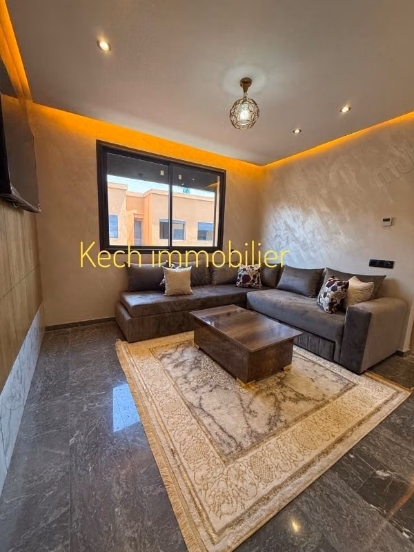 Find an apartment for rent in Guéliz. 2 rooms. Well furnished. 