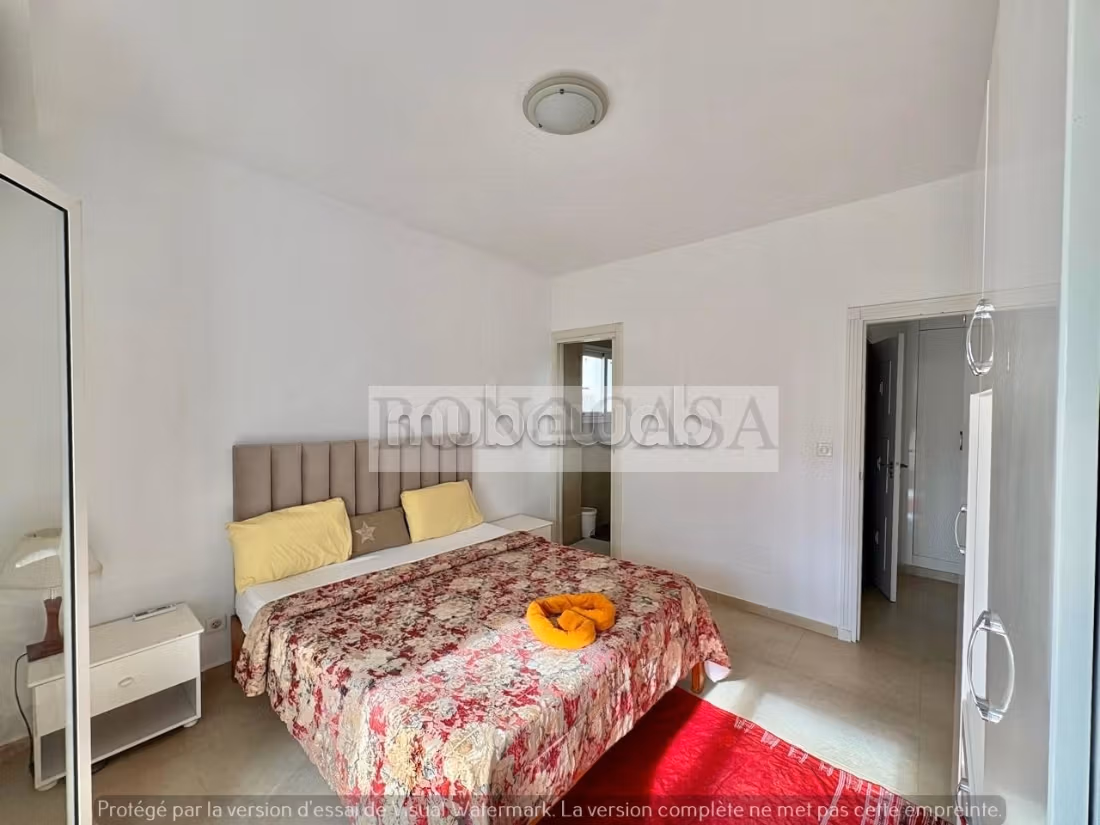 Duplex S2 arredato con vista mare in affitto a Gammarth
