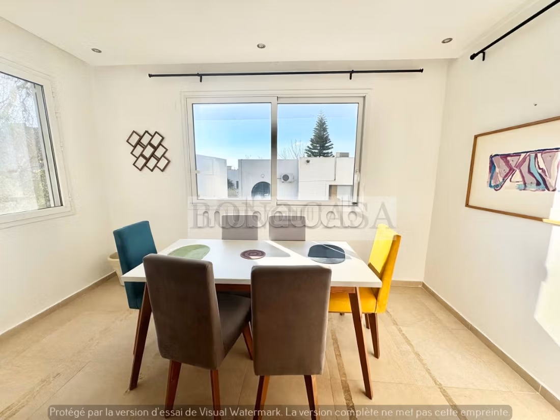 Duplex S2 arredato con vista mare in affitto a Gammarth