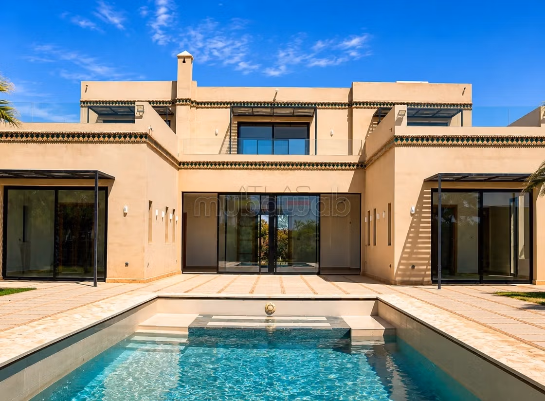 High-End Villa with Atlas Mountain View