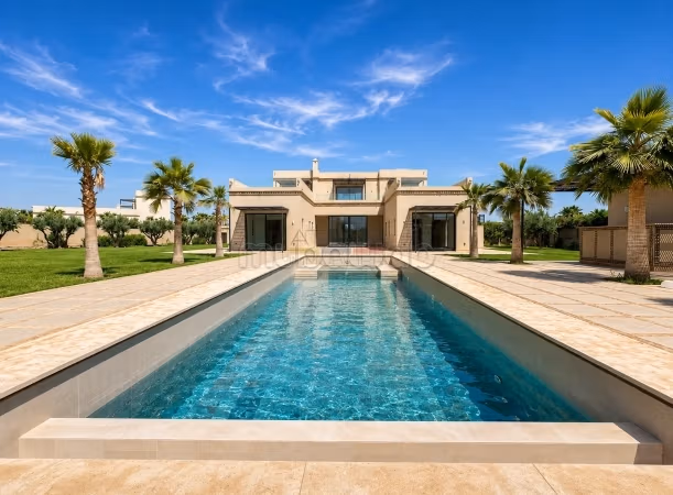 High-End Villa with Atlas Mountain View