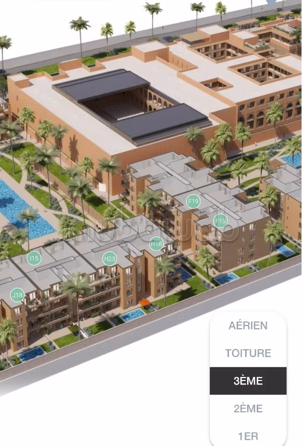 Vendita di uno splendido appartamento a Val Fleury. Superficie di 250 m². Antenna parabolica e salotto in stile marocchino