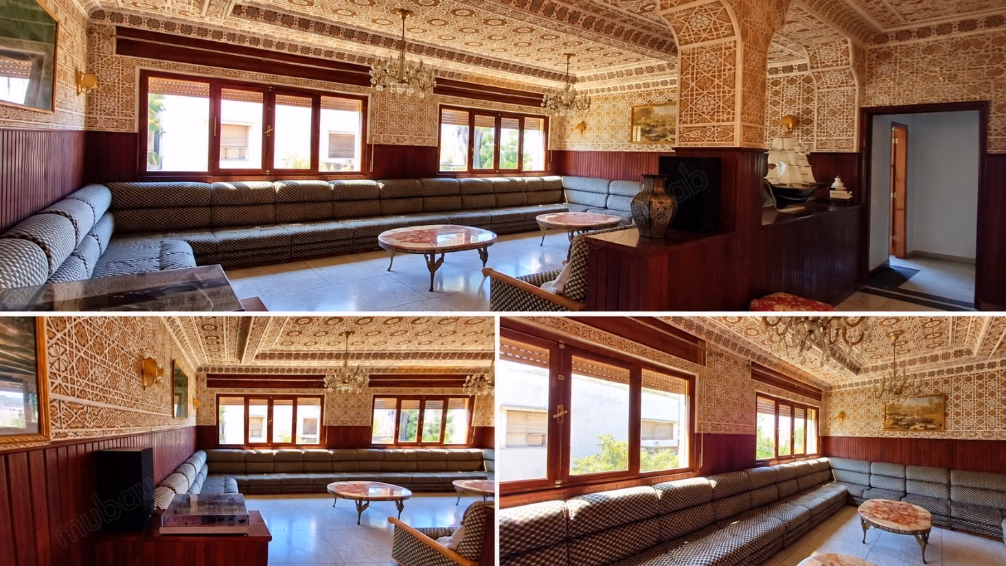 Luxury villa for sale in Aouama Gharbia. Dimension 370 m². Garden and terrace