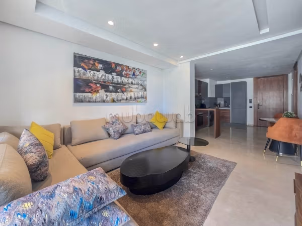 Splendido appartamento in affitto a Casablanca Finance City. Superficie totale 100 m². Impianto di aria condizionata e servizio di conciergerie