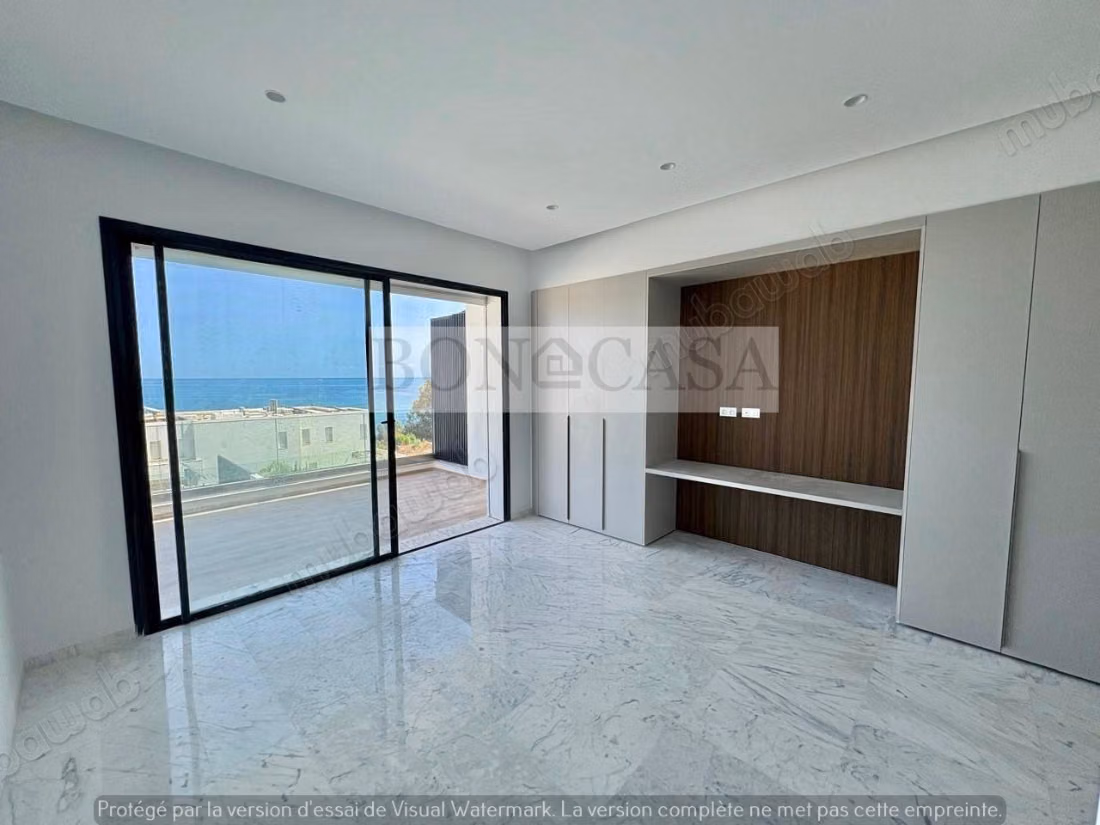 Villa S4 neuve vue mer piscine à louer à Gammarth