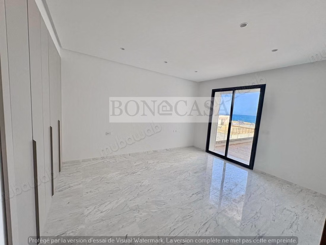 Villa S4 neuve vue mer piscine à louer à Gammarth