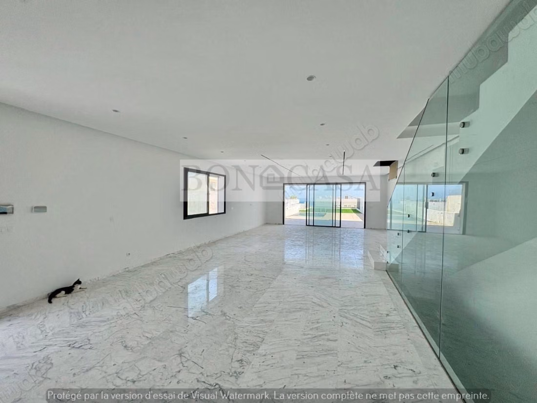 Villa S4 neuve vue mer piscine à louer à Gammarth