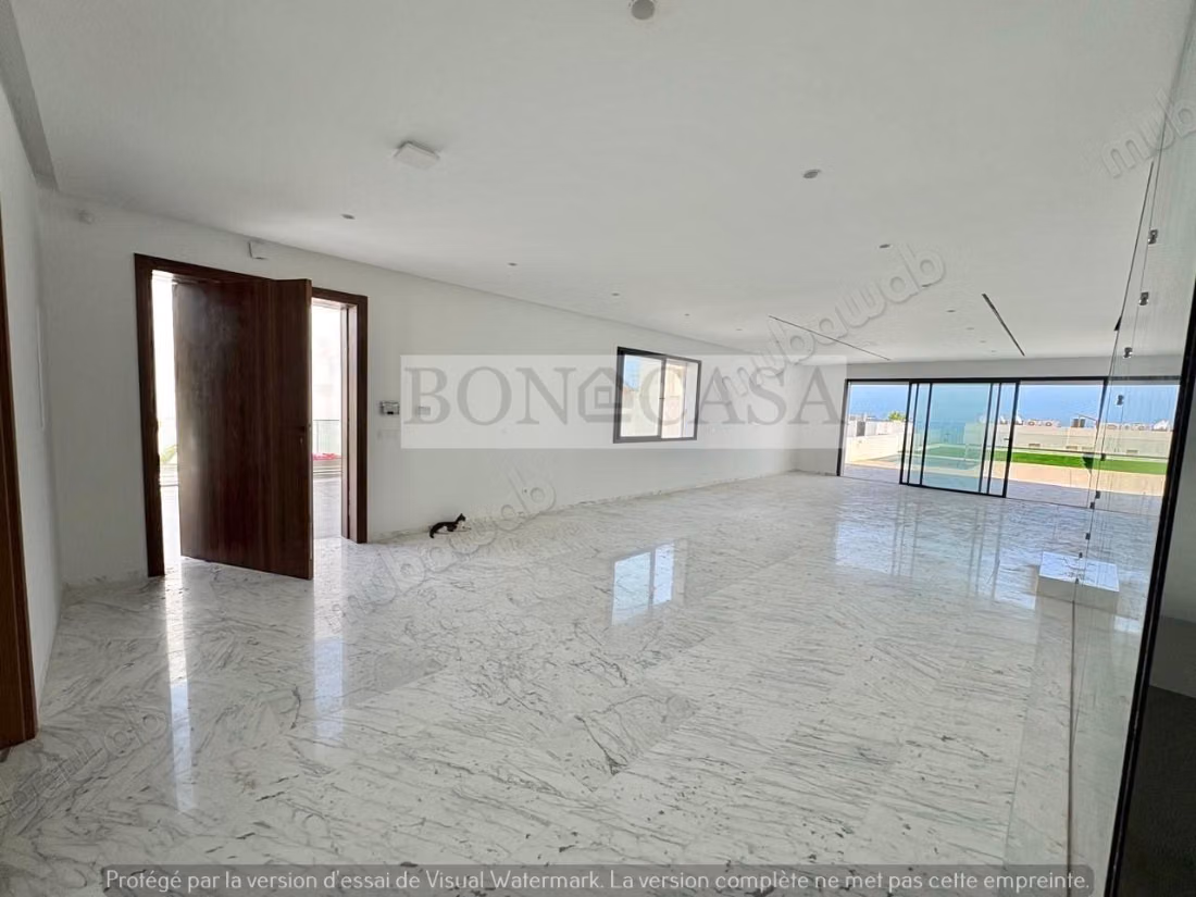 Villa S4 neuve vue mer piscine à louer à Gammarth