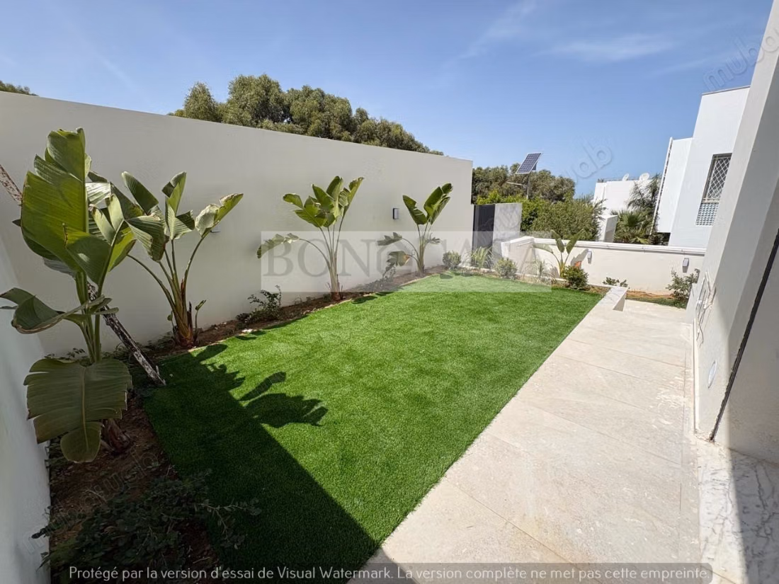 Villa S4 neuve vue mer piscine à louer à Gammarth
