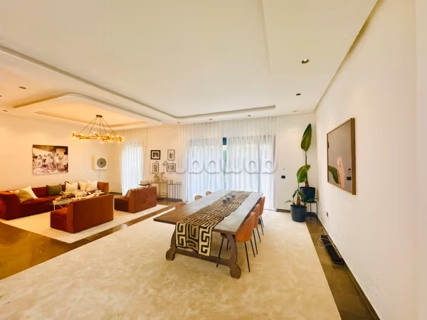 Modern Family Villa for Rent- Secured Residence with Private Pool- Ain Diab Extension, Casablanca .