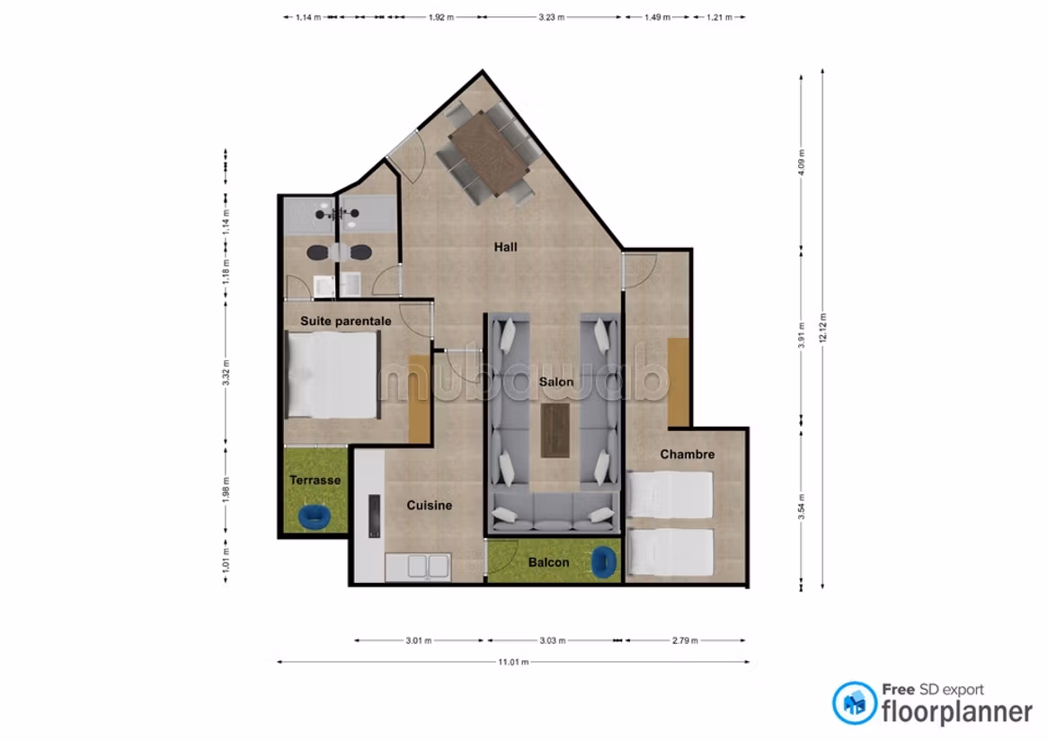 Sell apartment in Ain el Hayat. 4 comfortable rooms. With Lift, Carpark