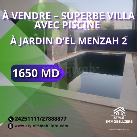 Villa de maître à jardins del menzah 2