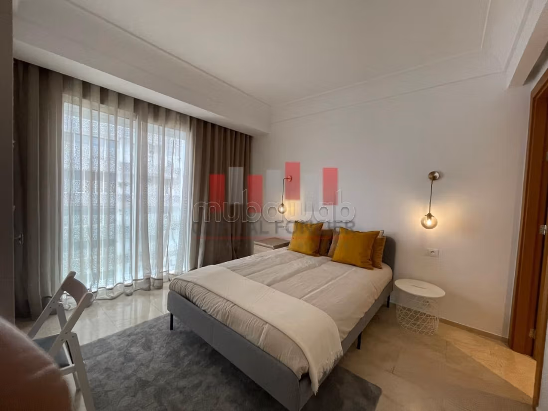 Très bel appartement en location à Casablanca Finance City. 
1 belle chambre. 
Bien meublé