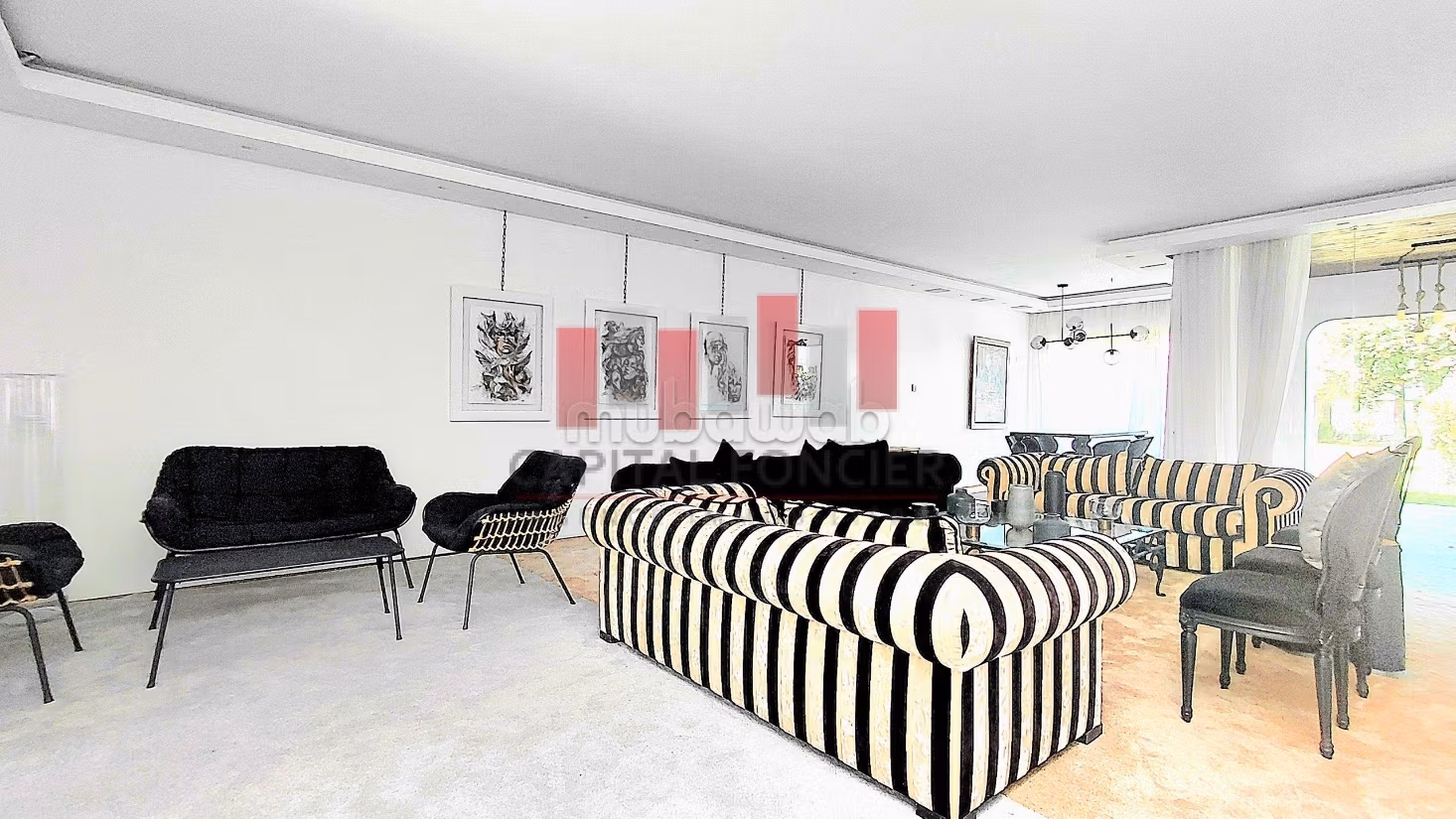 Luxury villa for rent. Area of 400 m². Usable fireplace, Large swimming pool