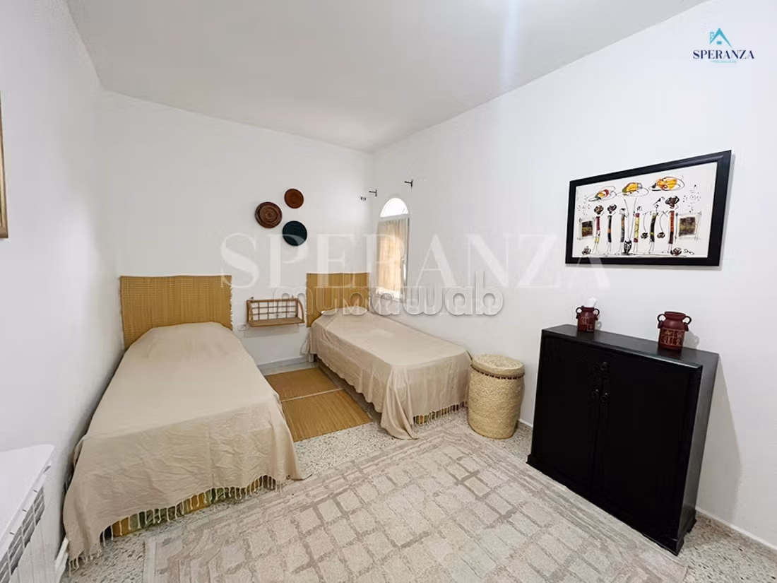 High quality villa for rent in Hammamet Nord. 4 large rooms. Ample storage space