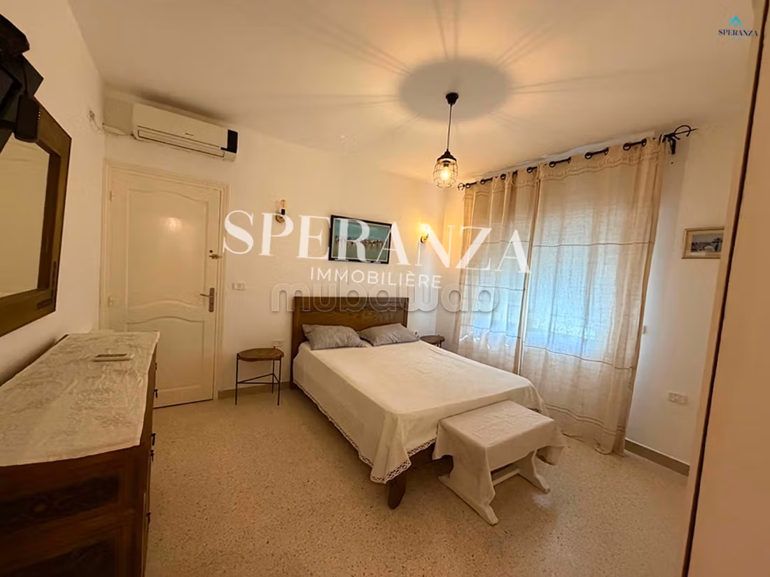 High quality villa for rent in Hammamet Nord. 4 large rooms. Ample storage space
