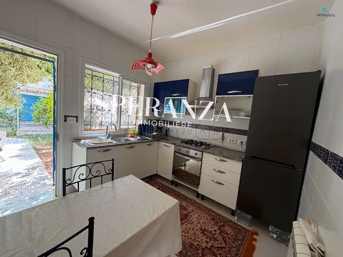 High quality villa for rent in Hammamet Nord. 4 large rooms. Ample storage space