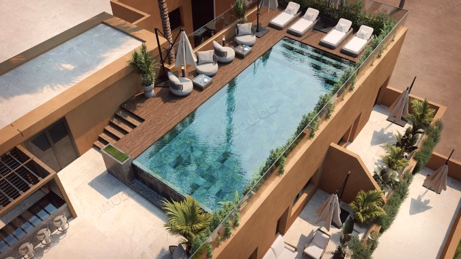 Studio de haut standing avec piscine au rooftop