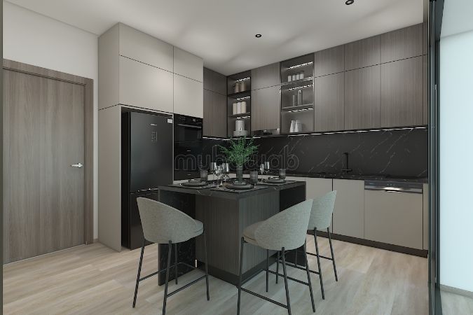 شقة للبيع ب سكرة. 2 غرف ممتازة. مدفئة مركزية وباب متين