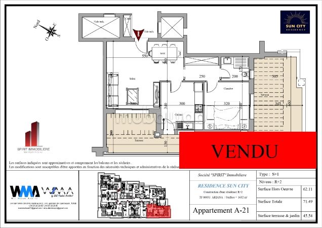 شقة رائعة للبيع ب سكرة. 2 قطع رائعة. باب متين ونظام الزجاج المزدوج