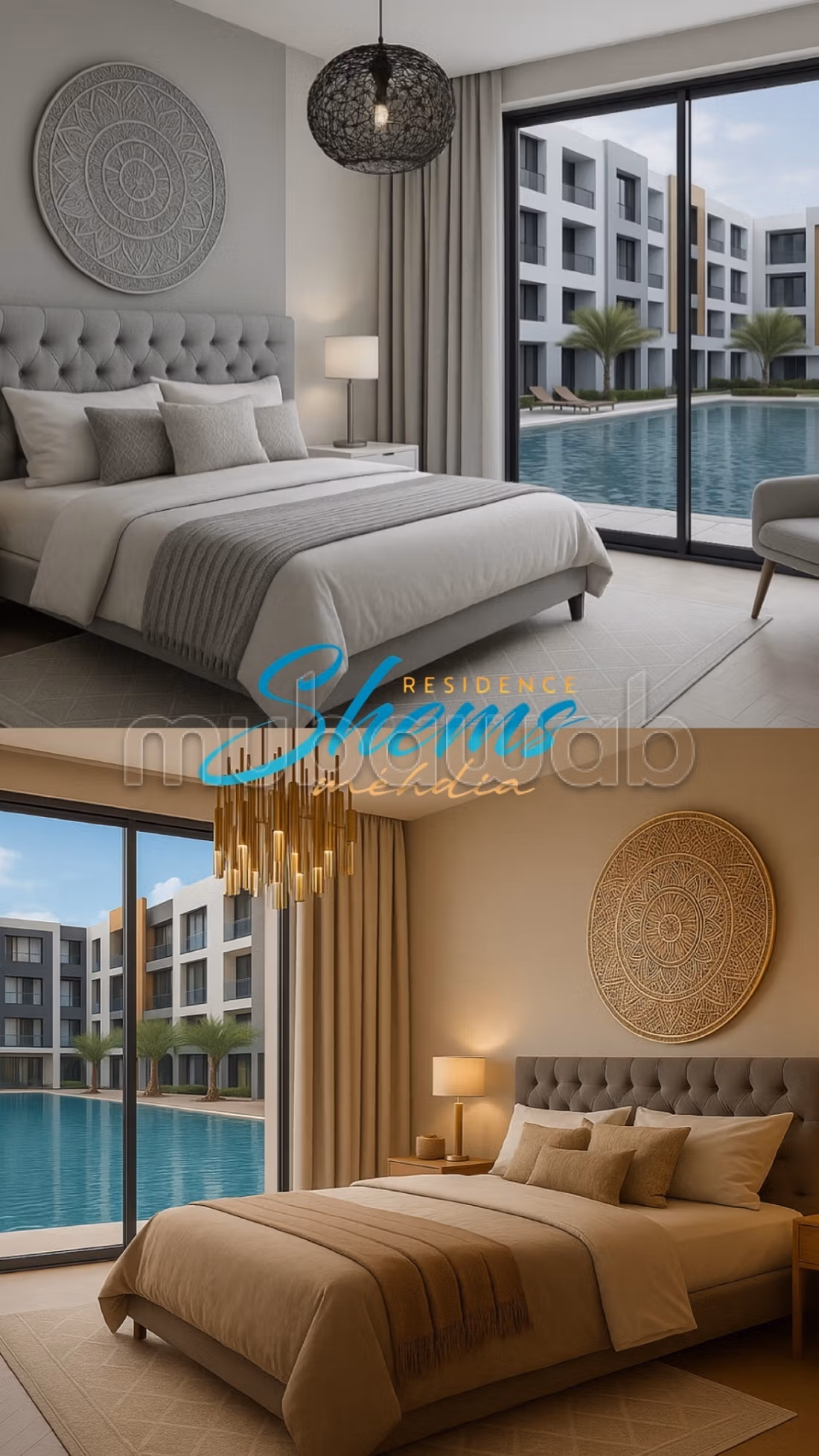 Appartement ensoleillé VUE VILLAS / 2 chambres / 71m²
