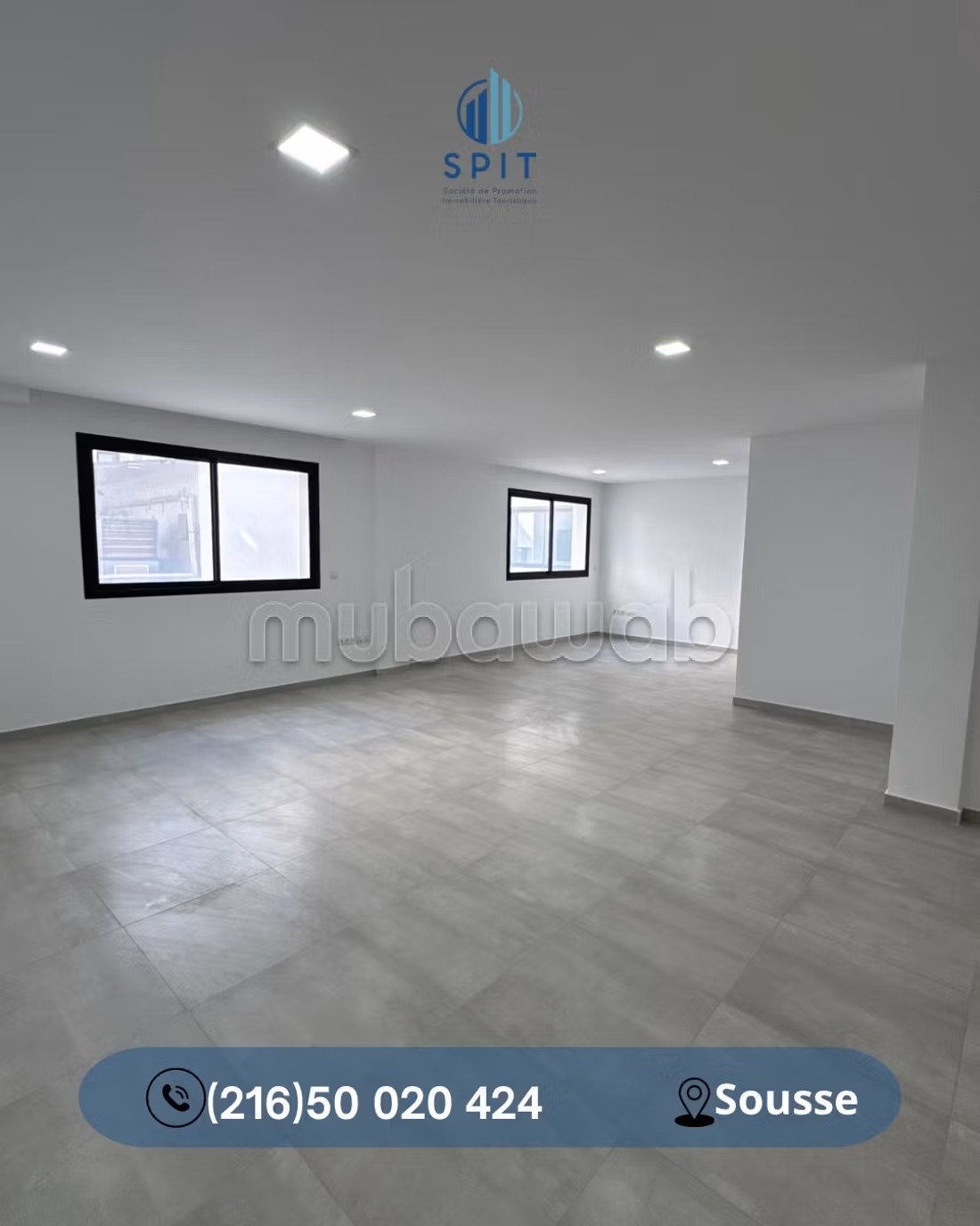Bureaux en vente à Sousse Ville. Superficie 123 m²