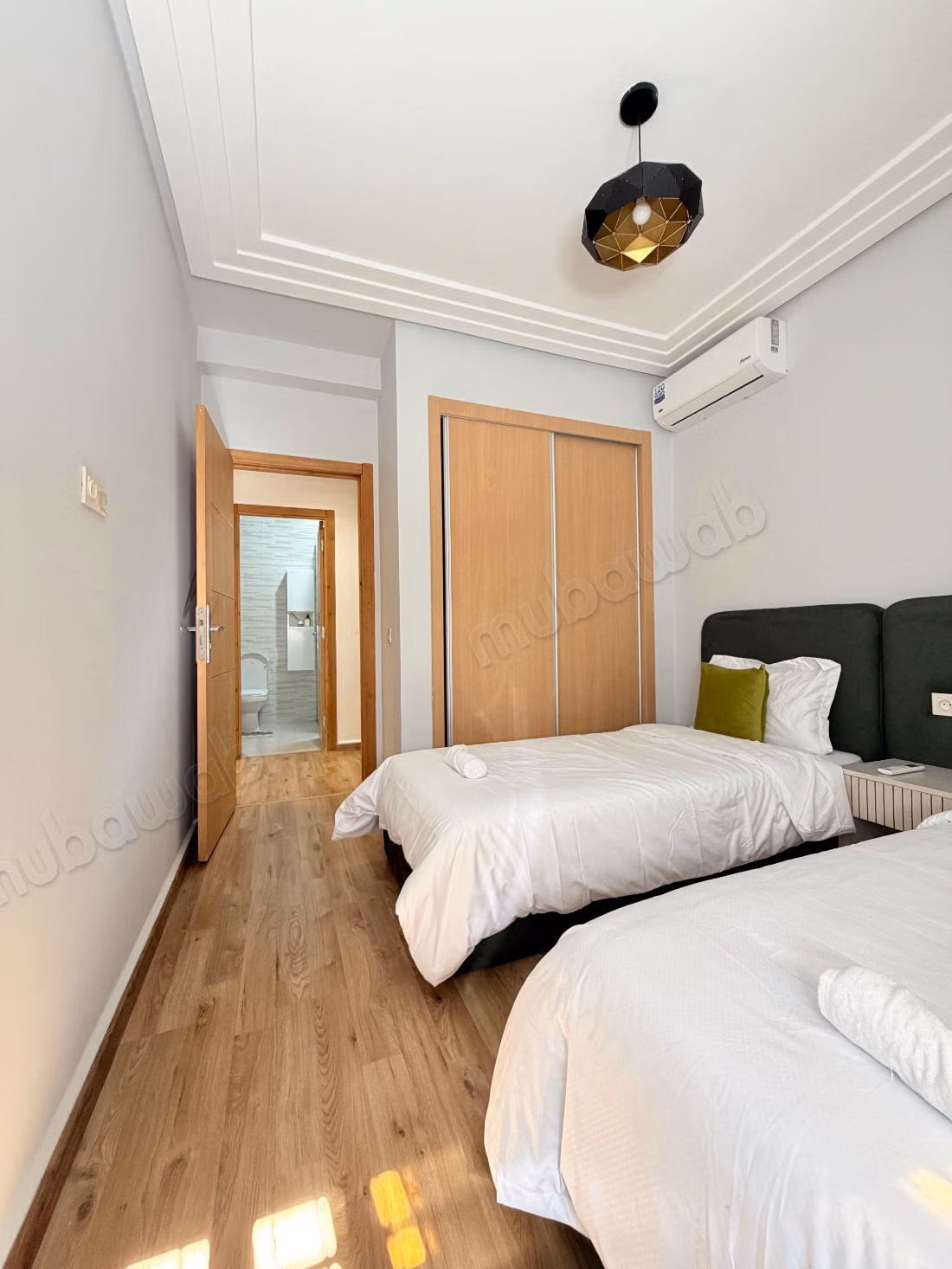 Appartement à louer residence fermer à rahrah. 2 belles chambres. Bien meublé avec deux place de parking