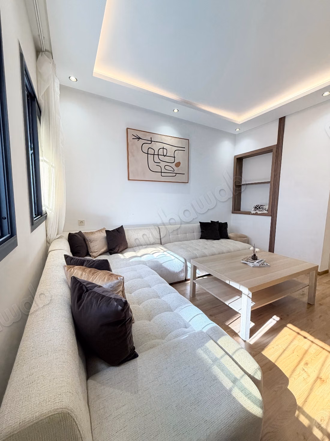Appartement à louer residence fermer à rahrah. 2 belles chambres. Bien meublé avec deux place de parking
