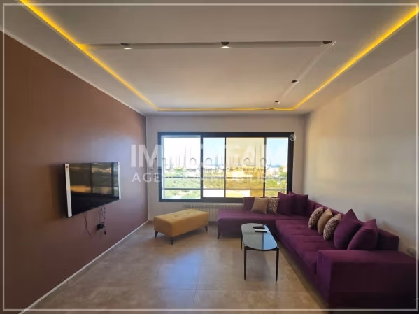 Sale of a lovely apartment in Hammamet Sud. 2 lovely rooms. View facing the sea, central air conditioning