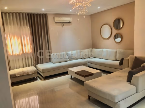Apartment for rent in Les Jardins de Carthage. 3 rooms. Double glazed window, Central air conditioning