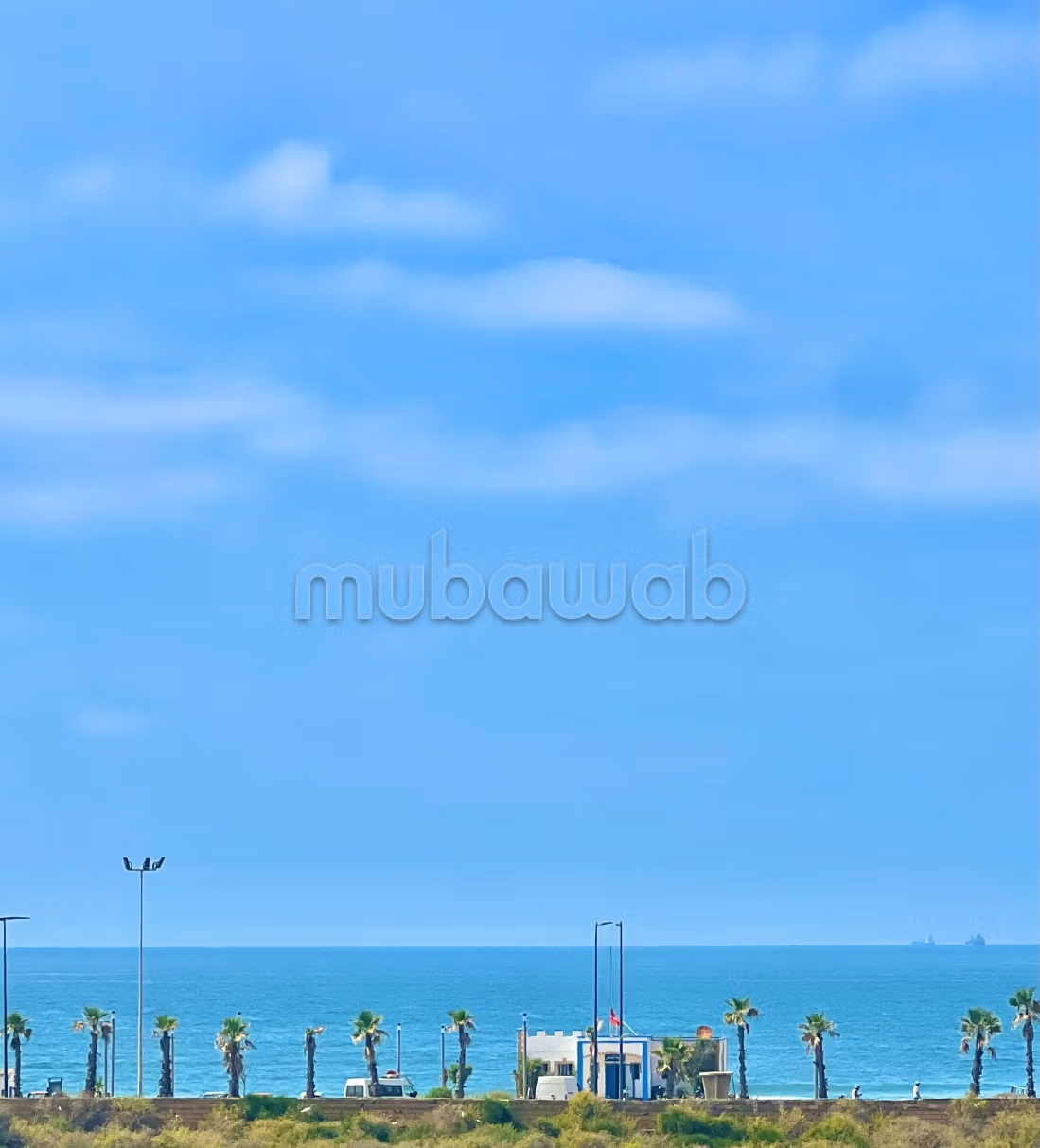 Magnificent villa for rent in Ain Diab. 7 large living areas. Fireplace and caretaker