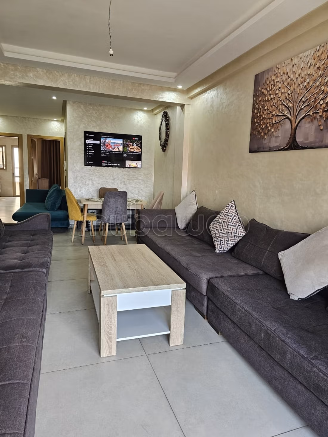 Appartement de vacances à louer à Bab Enzh. 2 chambres. Porte blindée et vue sur mer