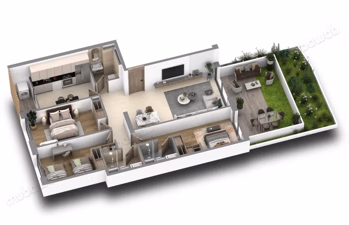 Piso en venta en Californie. Gran superficie 133 m². Plazas de aparcamiento