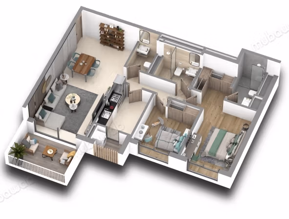 Venta de un bel apartamento de 2 habitaciones 104 m²