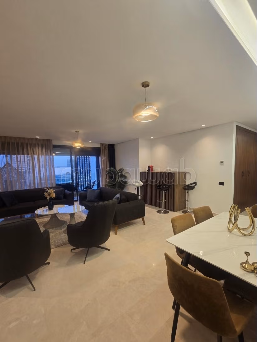 CASA FINANCE CITY à louer appartement meublé avec terrasse
