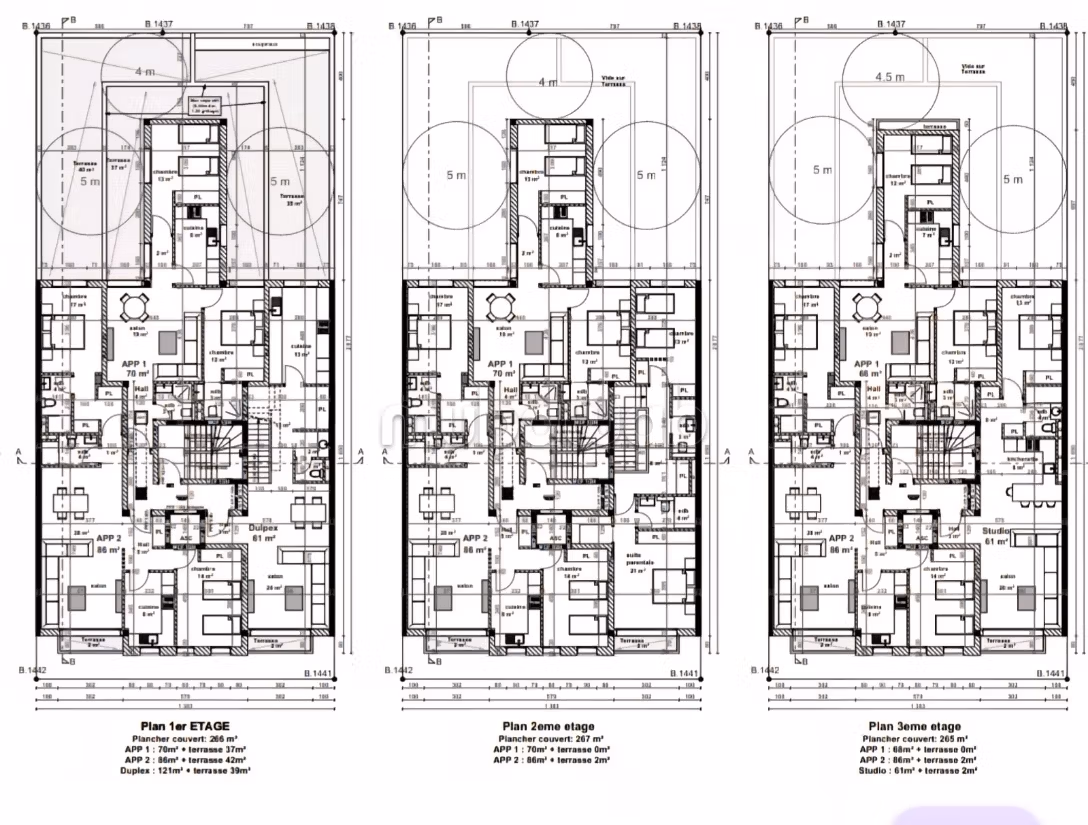Terrain r3 de 415 m² avec projet autorisé