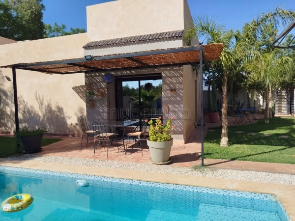 Luxury Villa for rent in Route de Fez. 4 large living areas. Well decorated