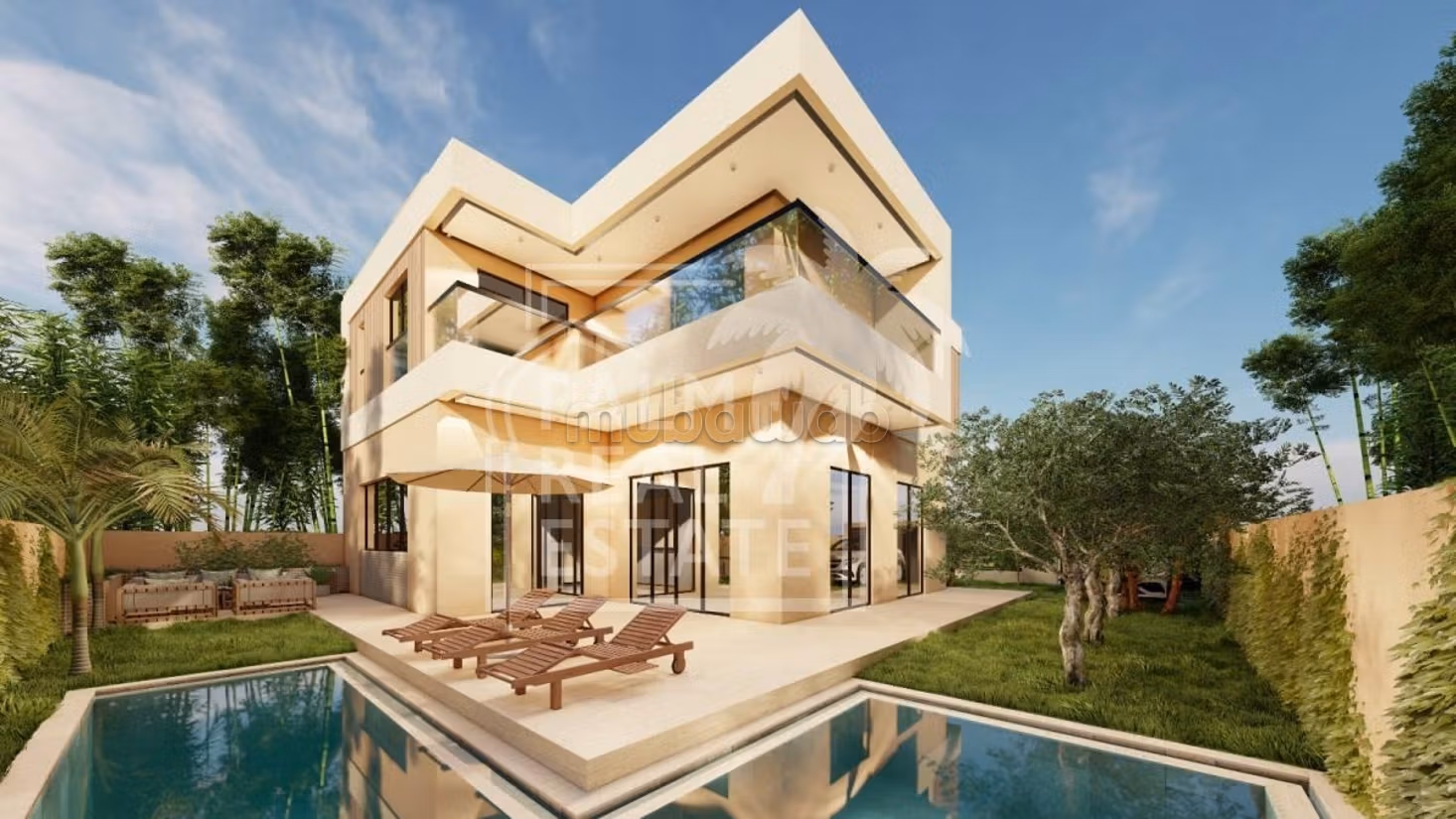 A vendre, villa semi fini sur la route de fes