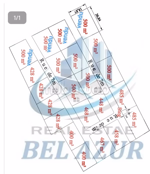 Acquista questo bel terreno a Zaouit Mornag. Superficie 500 m²