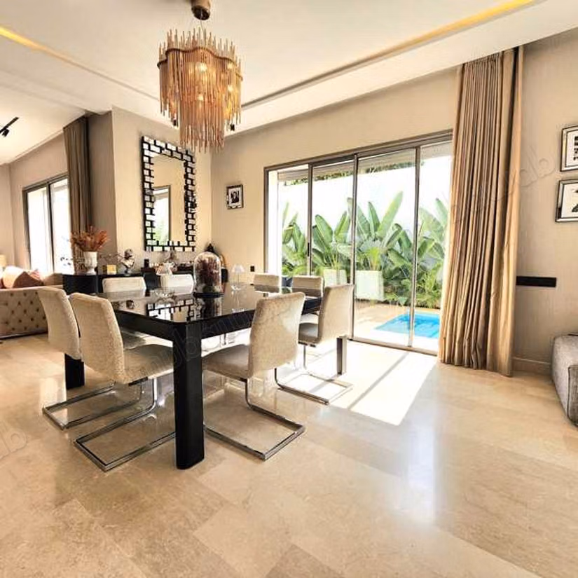 Luxury Villa for sale in Bouskoura Ville. 4 lovely rooms. Green areas, Parking spaces for cars