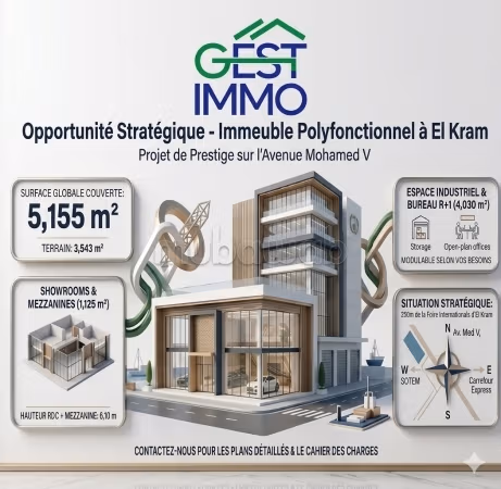 Un immeuble inachevé au Z. I. KRAM
