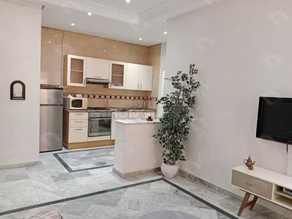 Lovely apartment for rent in La Soukra. 3 lovely rooms. Caretaker service available, General air conditioning