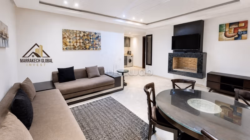 Location longue durée Studio moderne bien meublé Résidence avec piscine