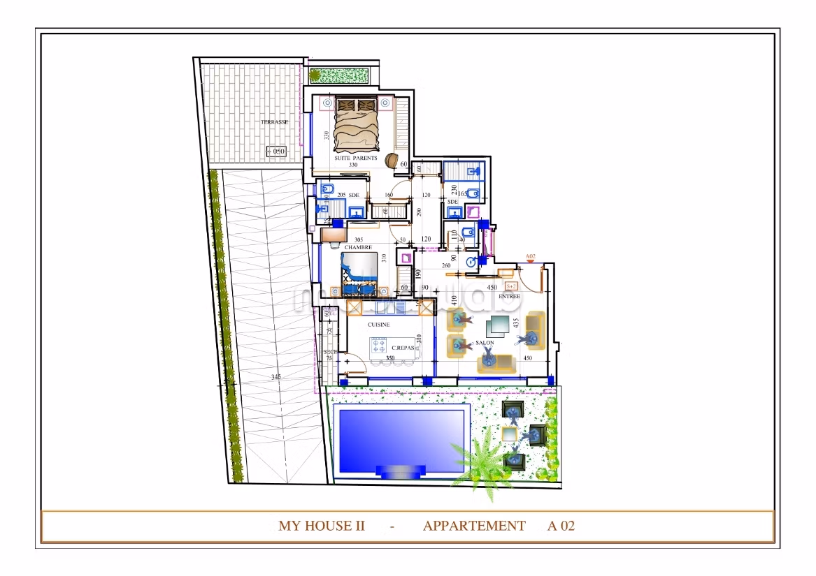 Superbe Appartement S2 à vendre la Soukra