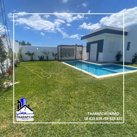 Splendid villa for sale in Hammamet Sud. 4 lovely rooms. Carpark, Balcony