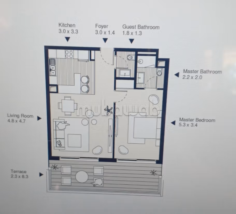 Appartement en location carrousel. 1 chambre Salon. Belle terrasse — 4